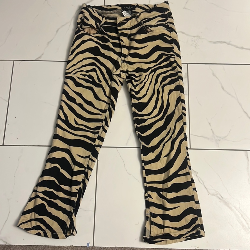 Vintage Guess tiger striped pants